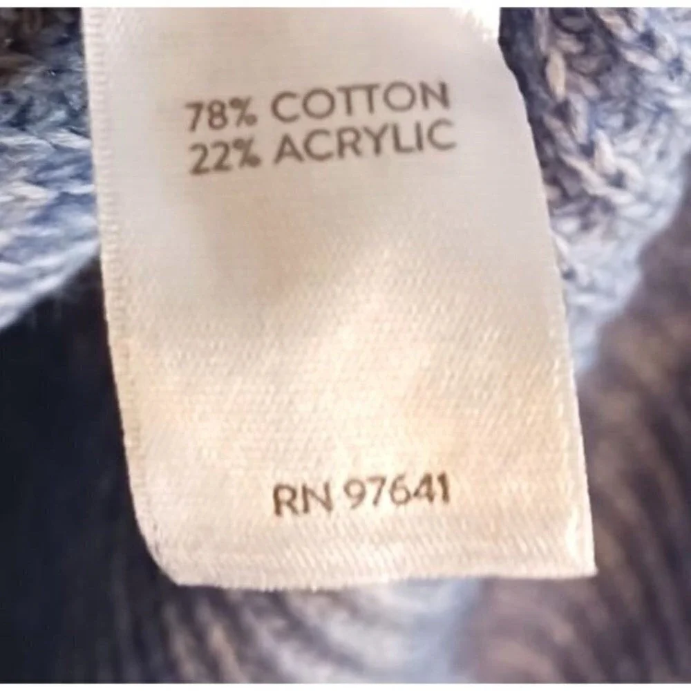 J. Jill NWT Oversized Longline Cotton Blend Cardigan Blue Women's Large - Picture 4 of 4